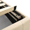 Upholstered Bed Frame Velvet 4ft6 Double Size Bed w/ 4 Storage Drawers LED Light