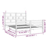 Bed Frame Solid Wood Pine 160x200 Y2B5