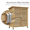 Garden Wooden Storage Shed Outdoor Wood Garage Tool Cabinet 2 Door NEW UK