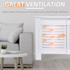 Extendable Radiator Cover Cabinet Shelving Slatted Design MDF White Home Office