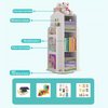 Kids Rotating Bookshelf Castle Rack Display Bookcase Toys Storage Book Shelf UK