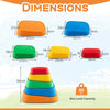 Toddlers Kids Stepping Stone 5Pcs Outdoor Sensory Toy-Multicolor