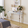 FATIVO Mirrored Crushed Diamond Console Table Venetian Make-Up Vanity Side Table