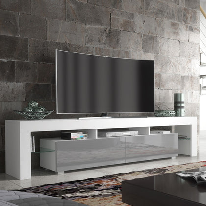 200cm I Modern TV Unit I Cabinet Stand with Storage I High Gloss Doors