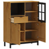 Lechnical Highboard with Glass Door FLAM 92x40x122.5 Solid Wood K7D0