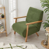 Thicknss Cushion Armchair Accent Chair Padded Occasional Chair Solid Wood Frame