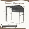 Soft Top Barbecue Picnic Tent Shelter 239 x 108 cm-Grey