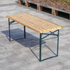 Folding Wooden Beer Table and Bench Set Garden Outdoor Bistro Bench Desk Chairs