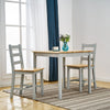 4 Colours Solid Wood Dining Table and 2 Chairs Set Kitchen Room Home Furniture