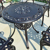 Garden Hollow Top Design Side Table with Parasol Hole Cast Aluminum Dining Table