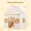 Indoor Play Tent Kids Play Tent w/Star Lights-Beige