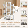 Display Cube Shelf Tall Bookcase Storage Organizer w/13 Open Shelves White