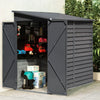 9x5ft Garden Storage Shed Metal Outdoor Bicycle Tool House Organizer Sloped Roof