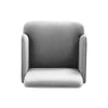 Single Sofa Armchair with Footstool Velvet Lounge Chair Cushion Seat Wooden Legs