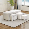 Ottoman Bench Set of 5 Bedroom Window Seat Entryway Footstool for Living Room