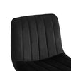 Set of 2 Velvet Bar Stools Chairs High Back Footrest Backrest Metal Legs Pub