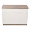White Pet Dog Cage with Door Wooden Dog Crate Sturdy Indoor Kennel Pet Cabinet