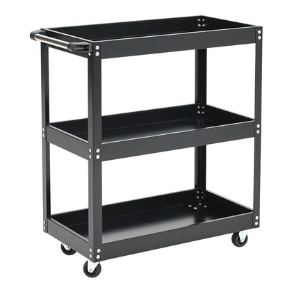 3 Tier Garage Tool Storage Cabinet Trolley Shelving Unit Workshop Part Tool Cart