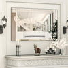 Metal Framed Wall Mirror Vanity Accent for Bathroom Entryway Hall Living Bedroom