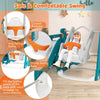 Toddler Slide and Swing Set Indoor Climber with Slide & Basketball Hoop
