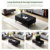 Black Coffee Table Lift Up Top With Storage Living Room Home Office