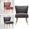 Scallop Back Armchair Cocktail Sofa Accent Seat Living Bedroom Cafe Lounge Sofa