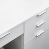 White Dressing Table With LED Makeup Desk MDF with 4 Drawers Bedroom Modern