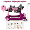 4-in-1 Baby Walker Foldable Activity Push Walker w/ Adjustable Height & Speed