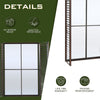 Rustic Window Style Louvered Wall Mirror Metal Framed Mirrors Indoor Outdoor