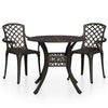 3 Piece Bistro Set Cast Aluminium Bronze