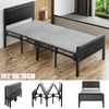 192CM Folding Single Guest Bed Padded Foam Fold Up Metal Framed Sleeper Home New