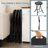 Folding Stool Set of 2 Foldable Chair Steel Frame Portable Collapsible Stool