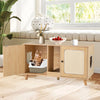 Indoor Wooden Kitten House End Side Table-Natural