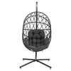 Hanging Egg Chair With Stand Rattan Garden Balcony Swing Egg Hammock In/Outdoor
