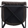 2 Pcs Faux Leather Bar Stools Diamond Seat Dining Room Chairs Metal Legs