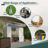 Garden Shed Pent Roof 4X6FT Metal Free Foundation Base Storage House Grey