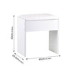 Foldable Makeup Table Set Drawer Mirror Storage Makeup Room White Dressing Table