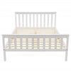 Solid Pine Wood Wooden Bed Frame White Grey Single Double Size Bed 3ft 4ft6
