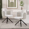Modern Teddy Fleece Office Chair Swivel Mid-Back Leisure Desk Chair Metal Legs