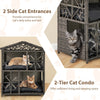 2-tier Cat House Kitten Condo Enclosure w/ Removable Cushions