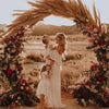 240CM Round Circle Wedding Arch Flower Backdrop Balloon Hoop Stand Moon Gate