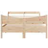 Bed Frame with Headboard 140x190 Solid Wood Pine L2R2