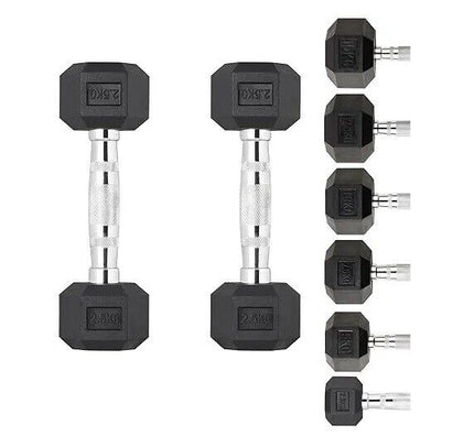 2x2.5kg Dumbbells Hex Dumbbell Weight Set Hand Weights