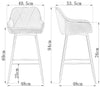 Bar Stools Set of 2 Faux Suede/ PU Leather Breakfast High Chairs Kitchen Pub