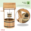 NEW! Garden Wooden Wishing Well Flower Planter Ornamental Plant Pot