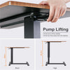 Gas-Lift Adjustable Overbed Table with Wheels Laptop Reading Workstation C Table