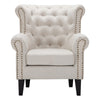 Leisure Single Sofa Armchair Modern Wing Back Chesterfield Button Accent Chair