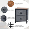 Chest of Drawers w/ 2 Drawers Home Storage Organizer Unit Modern Fabric Dresser