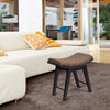 Make-Up Stool Dressing Chair with Curved Seat Cushion Wooden Desk Stool