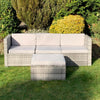 Luxurious Rattan Garden Furniture Sofa Lounge Set - In/Outdoor Cushions Included
